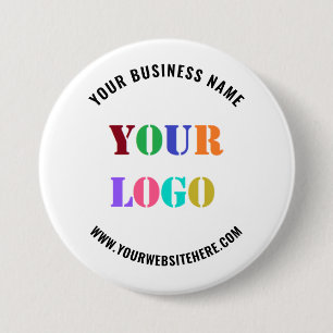 Badge Rond 7,6 Cm Bouton Entreprise promotionnelle - Nom du logo
