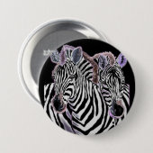 Badge Rond 7,6 Cm Bouton Famille de couple Zebra (Devant & derrière)
