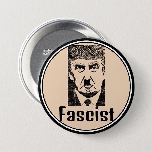 Badge Rond 7,6 Cm Bouton fasciste Trump (Devant & derrière)