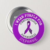 Badge Rond 7,6 Cm Bouton Fibromyalgie personnalisé (Devant & derrière)