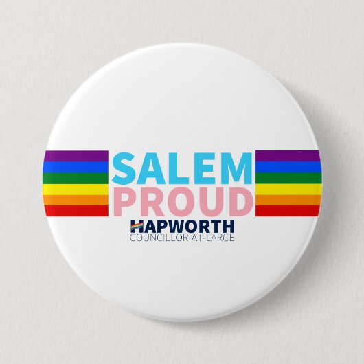 BADGE ROND 7,6 CM BOUTON FIER DE SALEM (Devant)