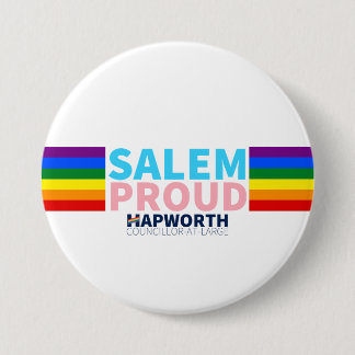 BADGE ROND 7,6 CM BOUTON FIER DE SALEM