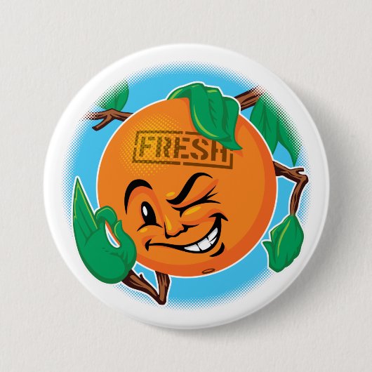 Badge Rond 7,6 Cm Bouton frais (Devant)