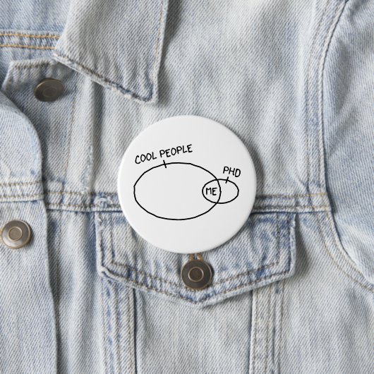 Badge Rond 7,6 Cm Bouton frais de PhD (En situation)