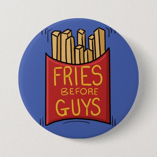 Badge Rond 7,6 Cm Bouton Fries Avant les garçons (Devant)