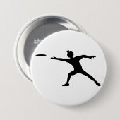 Badge Rond 7,6 Cm Bouton Frisbee (Devant & derrière)