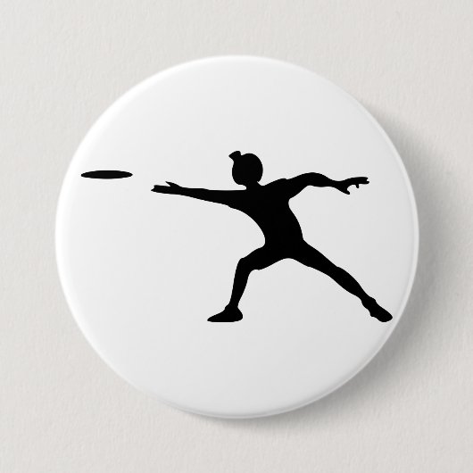Badge Rond 7,6 Cm Bouton Frisbee (Devant)