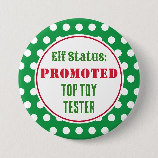 Badge Rond 7,6 Cm Bouton Funny Christmas Elf Award (Devant)
