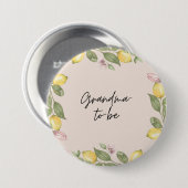 Badge Rond 7,6 Cm Bouton Future Grand-mère (Devant & derrière)