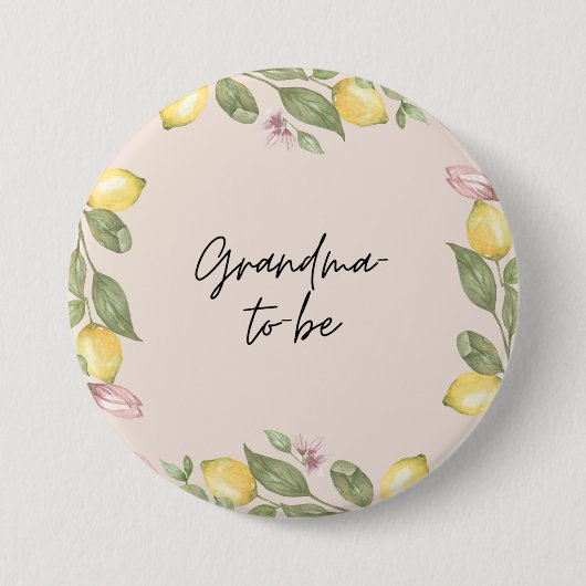 Badge Rond 7,6 Cm Bouton Future Grand-mère (Devant)