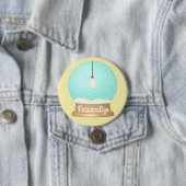Badge Rond 7,6 Cm Bouton globe de neige de l'ampoule suspendue (En situation)