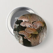 Badge Rond 7,6 Cm Bouton Grand Champignons (Devant & derrière)
