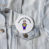 Badge Rond 7,6 Cm Bouton Grand-mère gourmet (En situation)