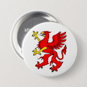 Badge Rond 7,6 Cm Bouton Griffin rouge (Devant & derrière)