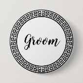 Badge Rond 7,6 Cm Bouton Groom (Devant)