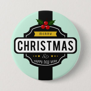 Badge Rond 7,6 Cm Bouton Gros voeux de Noël