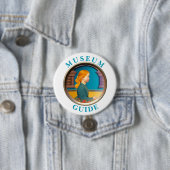 Badge Rond 7,6 Cm Bouton Guide du musée (En situation)