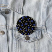 Badge Rond 7,6 Cm Bouton Hanoukka, Jeu activé (En situation)