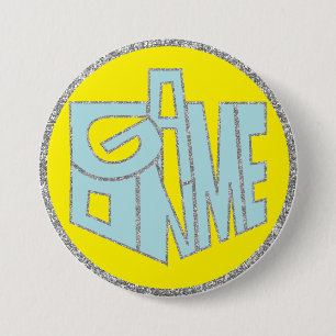 Badge Rond 7,6 Cm Bouton Hanoukka, Jeu sur Blue Dreidel