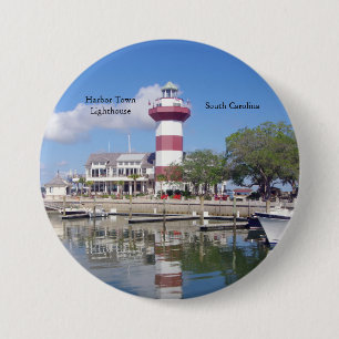 Badge Rond 7,6 Cm Bouton Harbour Town Lighthouse