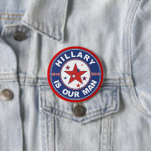 Badge Rond 7,6 Cm Bouton Hillary Clinton 2016 (En situation)