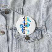 Badge Rond 7,6 Cm Bouton hippocampe (En situation)