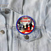 Badge Rond 7,6 Cm Bouton Honor Veterans Day (En situation)
