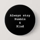 Badge Rond 7,6 Cm Bouton humble et aimable (Devant)