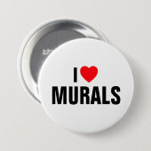 Badge Rond 7,6 Cm Bouton I Love Murals™ (Customisez-le!) (Devant & derrière)