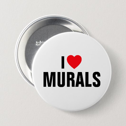 Badge Rond 7,6 Cm Bouton I Love Murals™ (Customisez-le!) (Devant & derrière)
