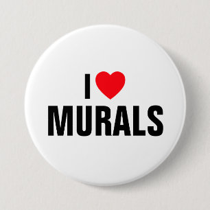 Badge Rond 7,6 Cm Bouton I Love Murals™ (Customisez-le!)