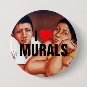 Badge Rond 7,6 Cm Bouton I Love Murals™ (Customisez-le!)