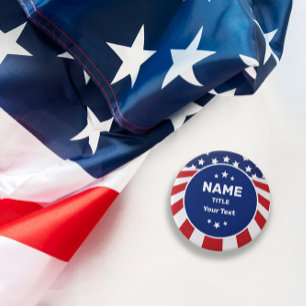 Badge Rond 7,6 Cm Bouton Indicateur USA de campagne personnalisée