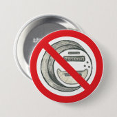 Badge Rond 7,6 Cm Bouton intelligent de mètres d'interdiction (Devant & derrière)