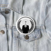 Badge Rond 7,6 Cm Bouton international anonyme (En situation)