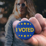 Badge Rond 7,6 Cm Bouton J'ai voté Europe Élections Futur Démocratie<br><div class="desc">Bouton J'ai voté Europe Élections Futur Démocratie</div>