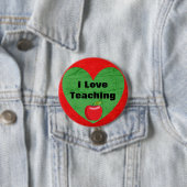 Badge Rond 7,6 Cm Bouton J'aime enseigner (En situation)