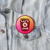 Badge Rond 7,6 Cm Bouton Jam (En situation)