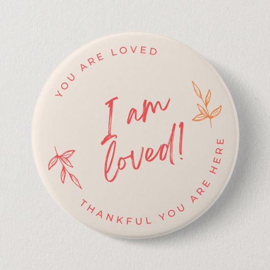 Badge Rond 7,6 Cm Bouton Je suis adoré (Devant)