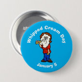 Badge Rond 7,6 Cm Bouton Jour de la Crème Whipped (Devant & derrière)