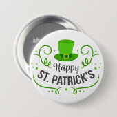 Badge Rond 7,6 Cm Bouton Jour Saint Patrick (Devant & derrière)