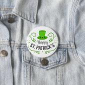 Badge Rond 7,6 Cm Bouton Jour Saint Patrick (En situation)