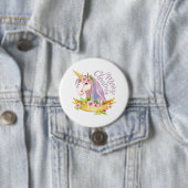 Badge Rond 7,6 Cm Bouton Joyeux Noël Unicorn Pin (En situation)