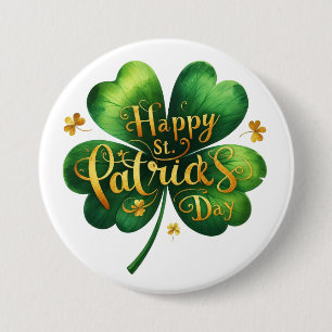 Badge Rond 7,6 Cm Bouton Joyeux Saint Patrick's Day