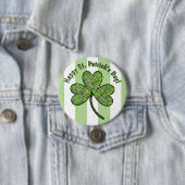 Badge Rond 7,6 Cm Bouton Joyeux St. Patrick's Day 3-pouces (En situation)