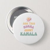 Badge Rond 7,6 Cm Bouton Kamala Harris (Devant & derrière)