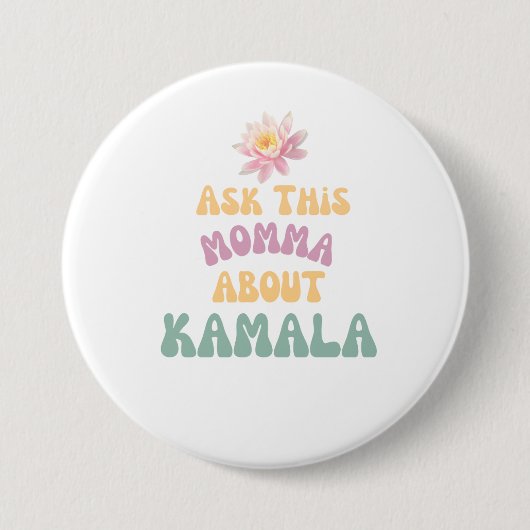 Badge Rond 7,6 Cm Bouton Kamala Harris (Devant)