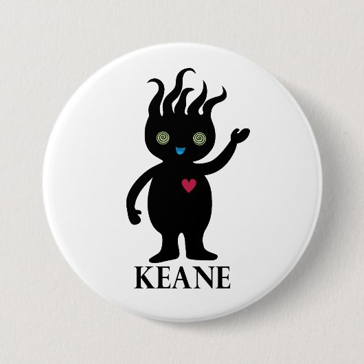 Badge Rond 7,6 Cm Bouton KEANE SOWK (Devant)