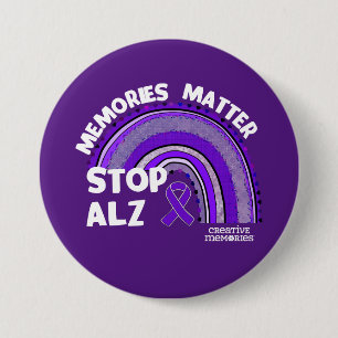 Badge Rond 7,6 Cm Bouton le plus long jour Alzheimer's Association 2