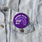 Badge Rond 7,6 Cm Bouton le plus long jour Alzheimer's Association 2 (En situation)